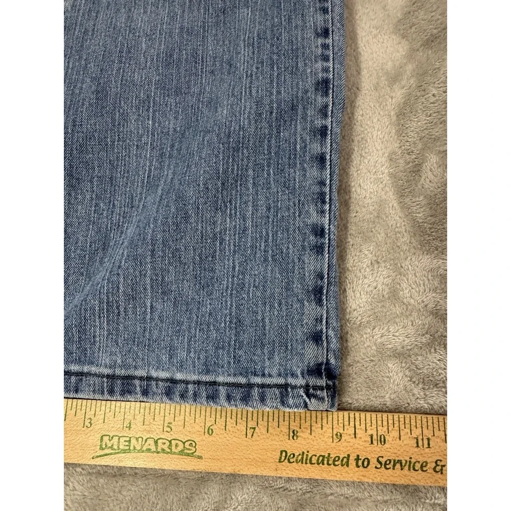 Lee Womens Jeans 16 Short Relaxed Straight Leg High‎ Rise Stretch Light Wash